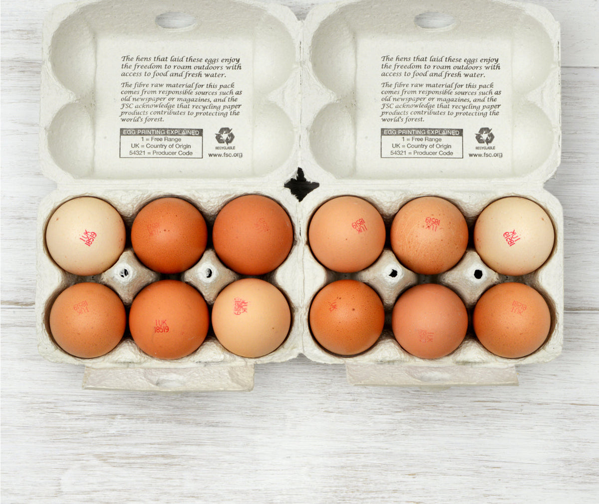 12 Free Range Medium Eggs