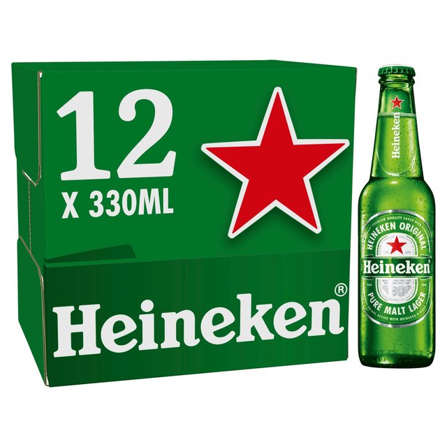 Heineken Premium Lager Beer Bottles 12 x 330ml