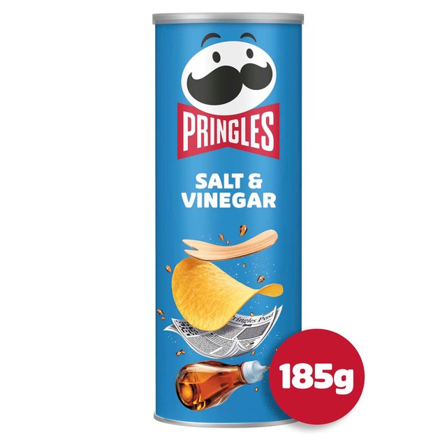Pringles Salt & Vinegar Sharing Crisps 185g