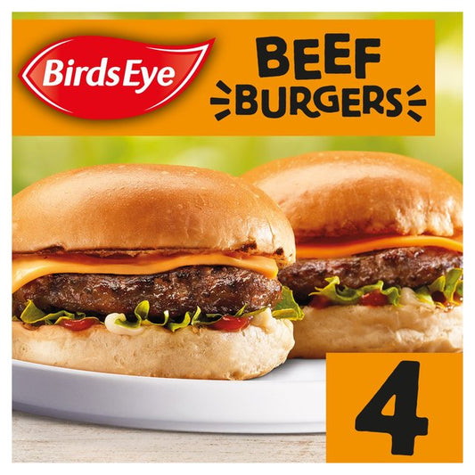 Birds Eye 4 Original Beef Burgers with Onion 227g