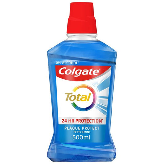 Colgate Total 24 Hour Protection Peppermint Blast Mouthwash 500ml
