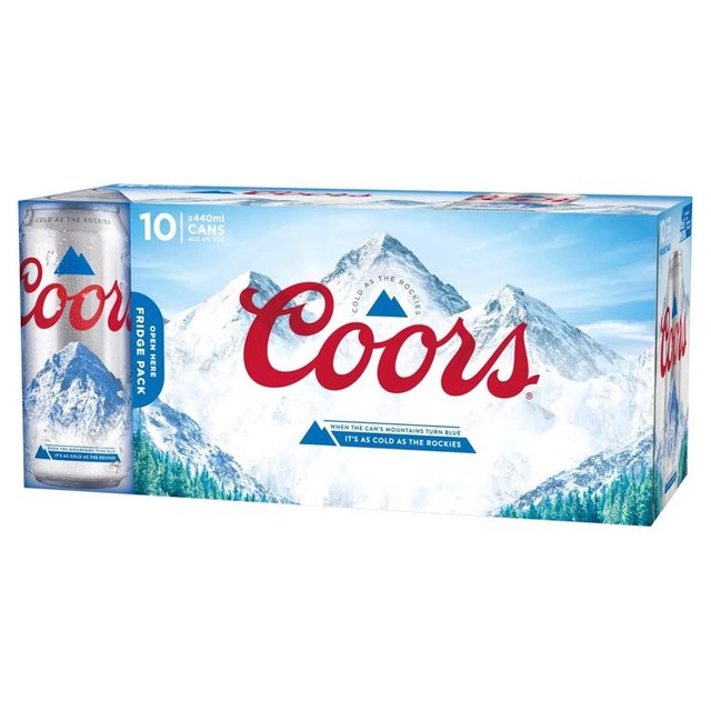 Coors Lager Beer Cans 10 x 440ml