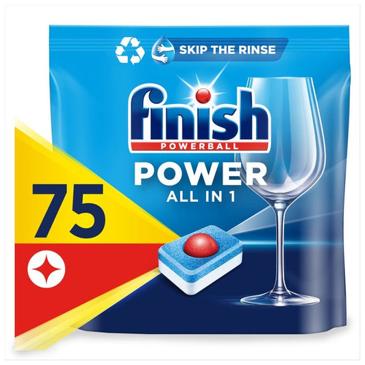 Finish All In One Dishwasher Tablets Lemon 75 Tabs 75 per pack