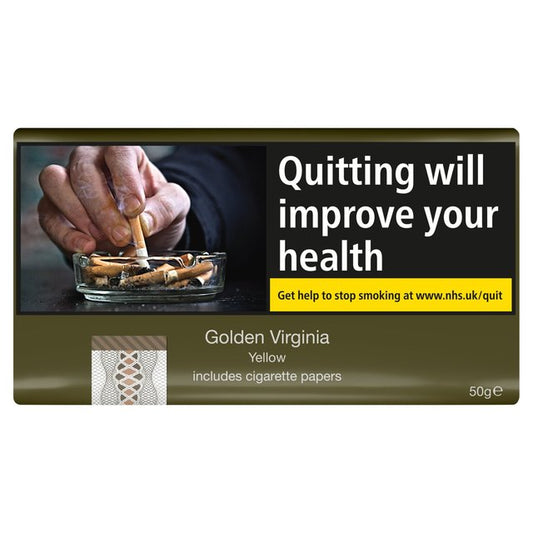 Golden Virginia Yellow Tobacco Includes Cigarette Papers 50g