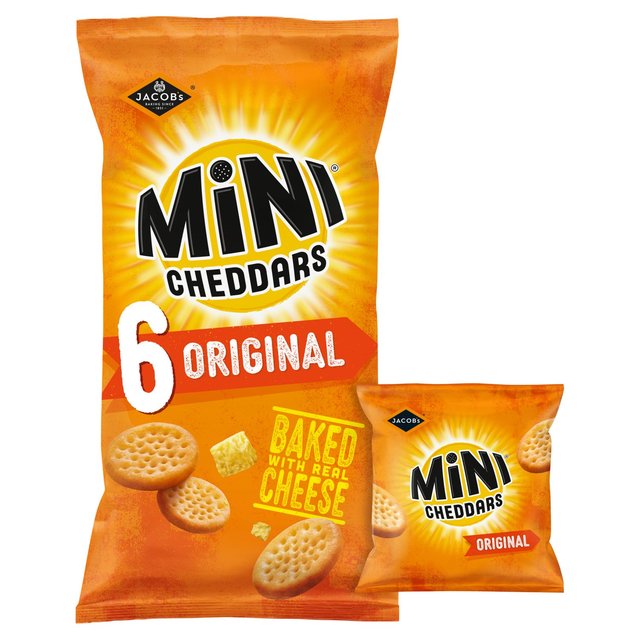 Jacob's Mini Cheddars Original Baked Snacks 6 x 23g