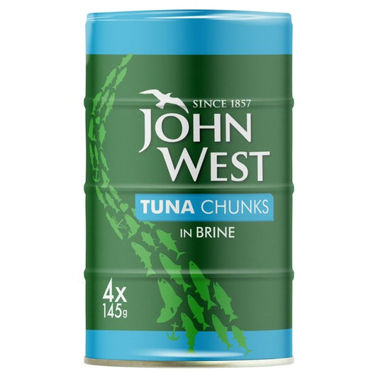 John West Tuna Chunks In Brine (4x145g) 4x96g