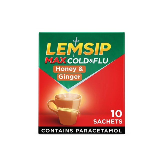 Lemsip Max Infusions Honey & Ginger Sachets 10 per pack