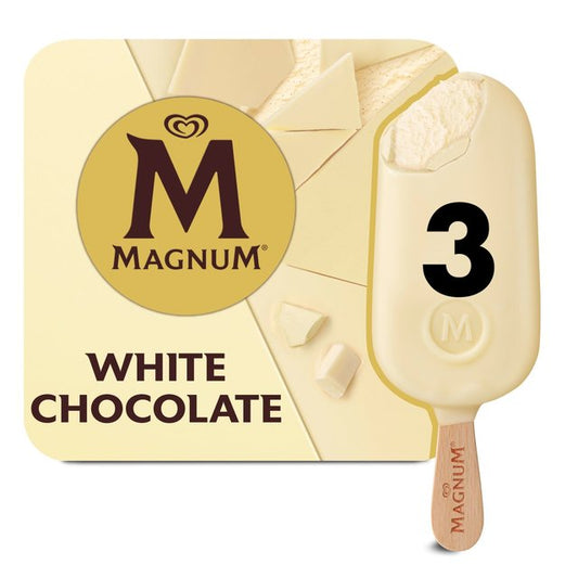 Magnum White Chocolate Ice Cream Sticks 3 x 100ml