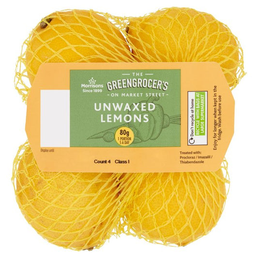 Unwaxed Lemons 4 per pack