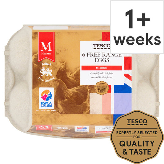 Medium Free Range Eggs 6 Pack