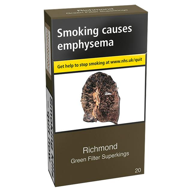 Richmond Green Filter Superkings 20 Cigarettes