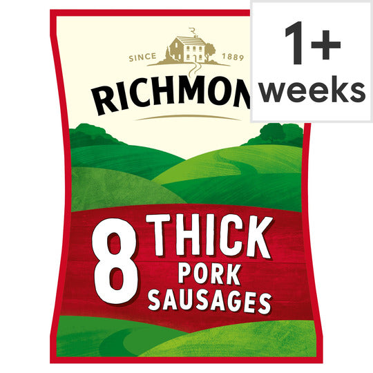 Richmond 8 Thick Pork Sausages 410G