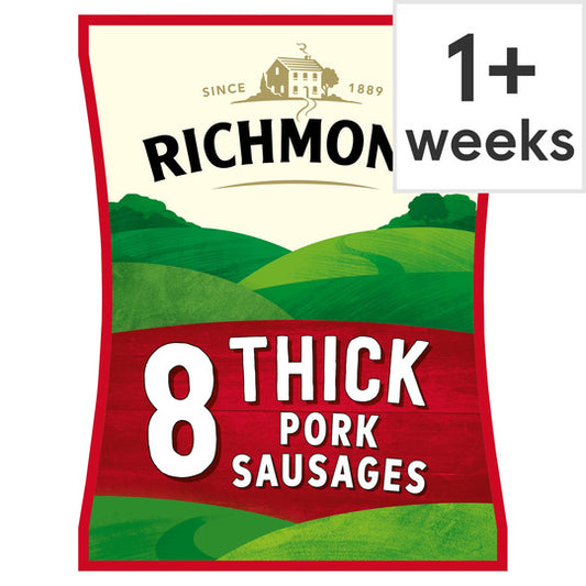 Richmond 8 Thick Pork Sausages 410G